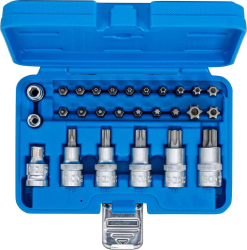 Souprava bitů a nástrčných hlavic 12,5 mm (1/2") T-profil (pro Torx) (27 dílná)