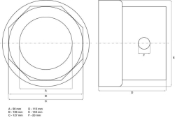 Klíč na matice kol osmihran 127 mm BGS106968 pro přívěsy R.O.R.