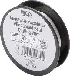 Struna 0,85 mm pro vyříznutí autoskla BGS109856, délka 25 m (160 daN)